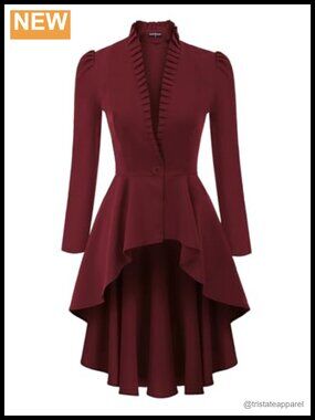 Steampunk Gothic Long Jacket Vintage Pirate Coat
